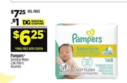 Dollar General Pampers Sensitive Wipes offer
