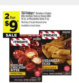 Dollar General TGI Fridays Boneless Chicken Bites Buffalo Style or Honey BBQ 10 oz. or Mozzarella Sticks offer