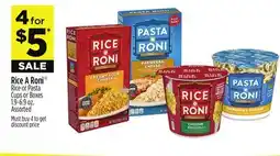 Dollar General Rice A Roni Rice or Pasta Cups or Boxes offer