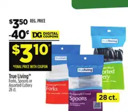 Dollar General True Living Forks, Spoons or Assorted Cutlery offer