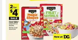Dollar General Clover Valley Cereal offer