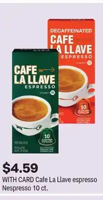 CVS Cafe La Llave espresso Nespresso 10 ct offer