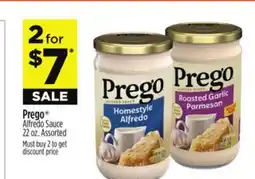 Dollar General Prego Alfredo Sauce offer