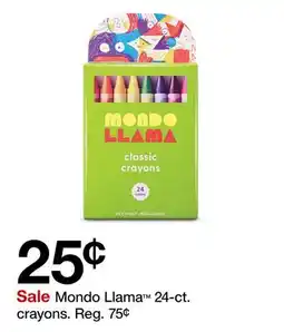 Target Mondo Llama 24-ct. crayons offer