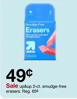 Target up&up 2-ct. smudge-free erasers offer
