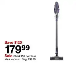 Target Shark Pet cordless stick vacuum offer