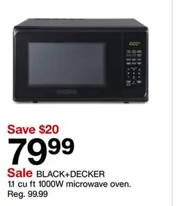 Target BLACK+DECKER 1.1 cu ft 1000W microwave oven offer
