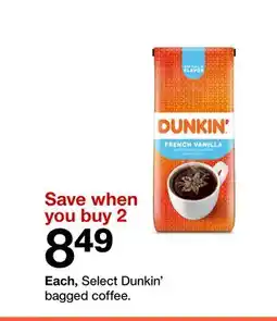 Target Dunkin' bagged coffee bagged coffee offer