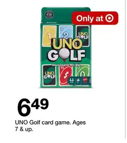 Target UNO Golf card game offer