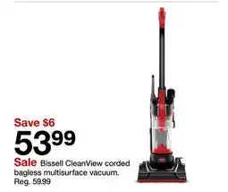Target Bissell CleanView corded bagless multisurface vacuum offer