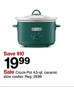 Target Crock-Pot 4.5-qt. ceramic slow cooker offer