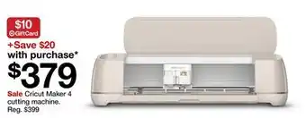 Target Cricut Maker 4 cutting machine offer