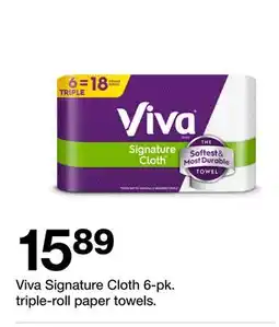 Target Viva Signature Cloth 6-pk. triple-roll paper towels offer
