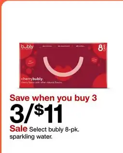 Target Select bubly 8-pk. sparkling water offer