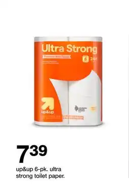 Target up&up 6-pk. ultra strong toilet paper offer