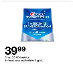 Target Crest 3D Whitestrips 14-treatment teeth whitening kit offer