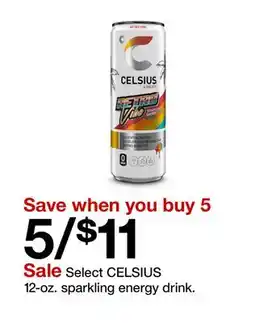 Target Select CELSIUS 12-oz. sparkling energy drink offer