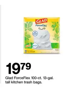 Target Glad ForceFlex 100-ct. 13-gal. tall kitchen trash bags offer