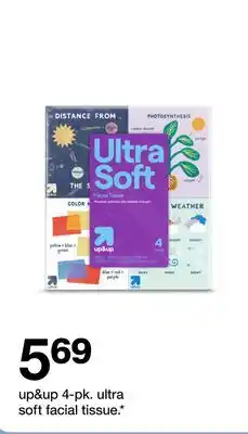Target up & up 4-pk. ultra soft facial tissue offer
