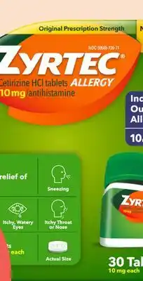 Target Zyrtec 30-ct. allergy relief tablets offer