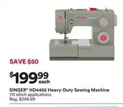 Michaels SINGER HD4452 Heavy-Duty Sewing Machine offer
