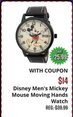 Big 5 Disney Men's Mickey Mouse Moving Hands Watch offer