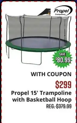 Big 5 Propel 15' Trampoline with Basketball Hoop offer