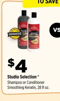 Dollar General Studio Selection Shampoo or Conditioner Smoothing Keratin offer