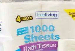 Dollar General True Living 4 Roll 1000 Sheets offer