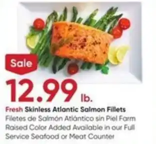 Stater Bros Fresh skinless atlantic salmon fillets offer