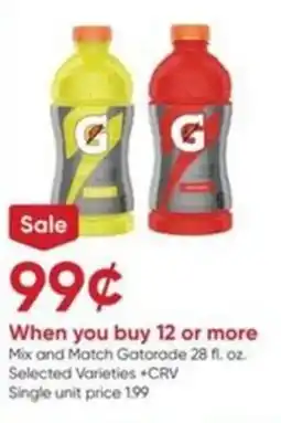 Stater Bros Mix and Match Gatorade offer