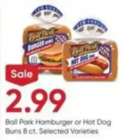 Stater Bros Ball Park Hamburger or Hot Dog Buns offer