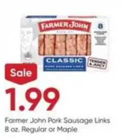 Stater Bros Farmer John Pork Sausage Links offer