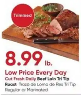 Stater Bros Beef Loin Tri Tip Roast offer