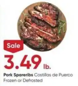 Stater Bros Pork Spareribs offer