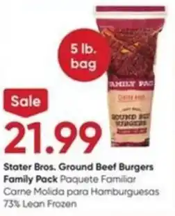 Stater Bros Stater Bros. Ground Beef Burgers Family Pack offer
