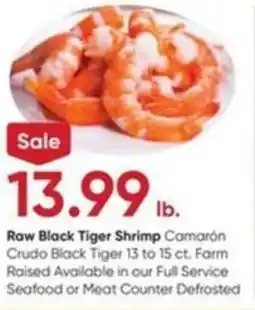 Stater Bros Raw Black Tiger Shrimp offer