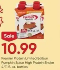 Stater Bros Premier Protein Limited Edition Pumpkin Spice High Protein Shake offer