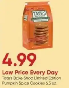 Stater Bros Tate's Bake Shop Limited Edition Pumpkin Spice Cookies offer
