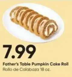 Stater Bros Father's Table Pumpkin Cake Roll offer
