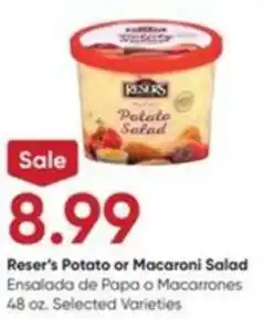 Stater Bros Reser's Potato or Macaroni Salad Ensalada de Papa o Macarrones offer