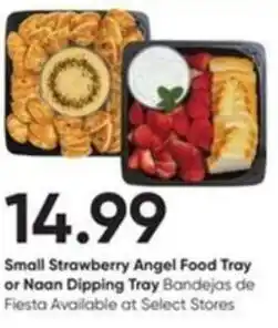 Stater Bros Small Strawberry Angel Food Tray or Naan Dipping Tray offer