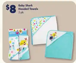 Family Dollar Baby Shark Hooded Towels offer