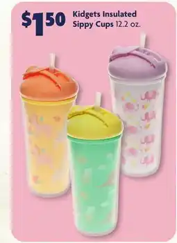 Family Dollar Kidgets Insulated Sippy Cups offer