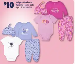Family Dollar Kidgets Newborn Take Me Home Sets offer
