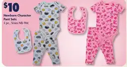 Family Dollar Newborn Character Pant Sets offer