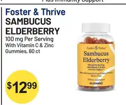 Health Mart Foster & Thrive SAMBUCUS ELDERBERRY 100 mg Per Serving With Vitamin C & Zinc Gummies offer