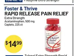Health Mart Foster & Thrive RAPID RELEASE PAIN RELIEF Extra Strength Acetaminophen, 500 mg Caplets offer