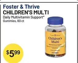 Health Mart Foster & Thrive CHILDREN'S MULTI Daily Multivitamin Support* Gummies offer