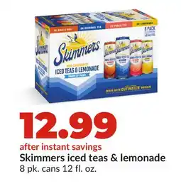 Hy-Vee Skimmers iced teas & lemonade offer